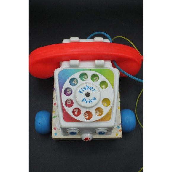 Vtg Fisher Price Chatter Telephone 2063 w/Confetti - Picture 4 of 9